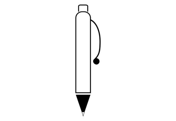 Ballpoint Pen Icon Design: Minimalist Icons & Graphics