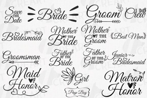 Bridal Party Bundle: Graphics & Print Templates