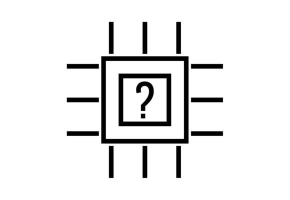 Computer Chip Outline Vector: Clean Graphics & Icons for Digital Sellers
