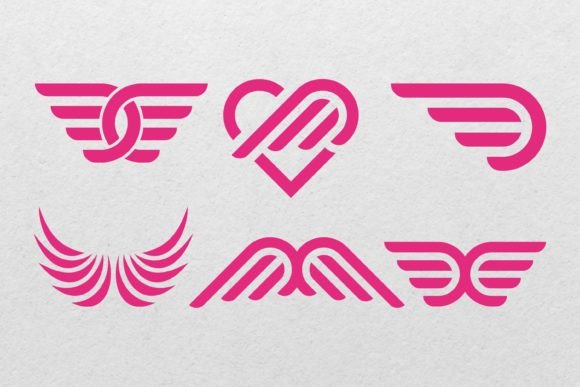 Creative Wing Logo Icon Set — SVG Graphics & Logos