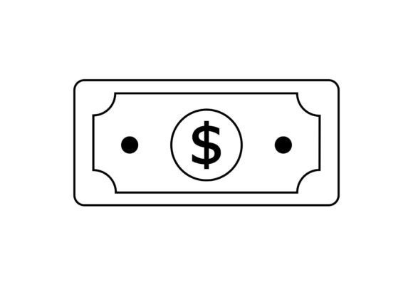 Dollar Banknote Icon Design: Minimalist Graphics & Icons for Sellers