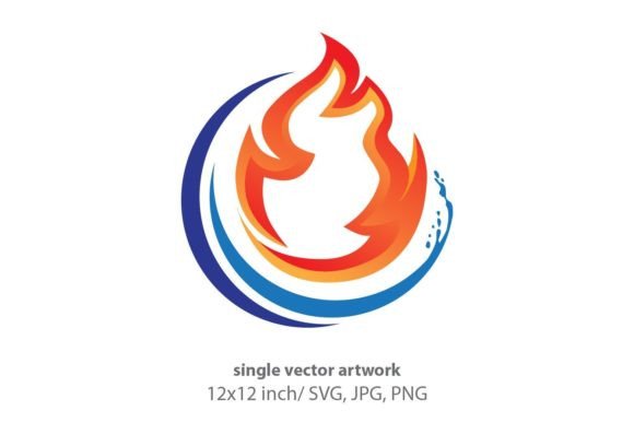 Fire and Water, Vector: Graphics & Icons for Handmade Brands