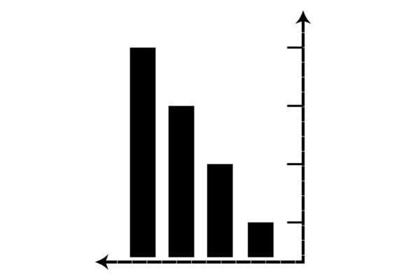 Glyph Bar Graph Icon: Minimalist Graphics for Real-World Icons