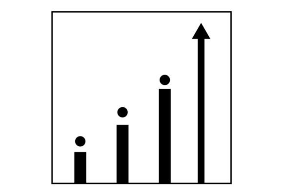 Glyph Rising Up Icon Vector