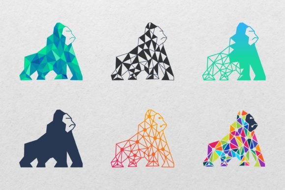 Gorilla Logo and Icon Set — SVG Graphics for Logos