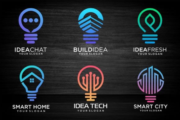 Light Bulb Combined Logo Design: Graphics & Logos