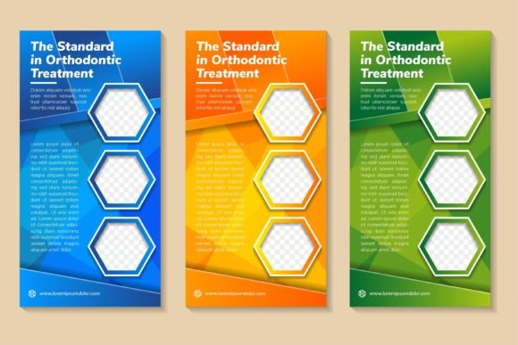 Orthodontict Treatment Vertical Banner: Graphics & Print Templates