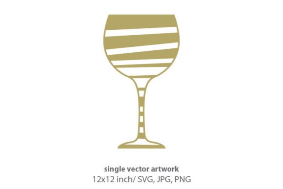 Wine Glass, Abstract Pattern